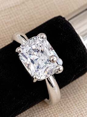 Stainless Steel Silver Hello Kitty Zircon Ring Tarnish Free Cute Gift